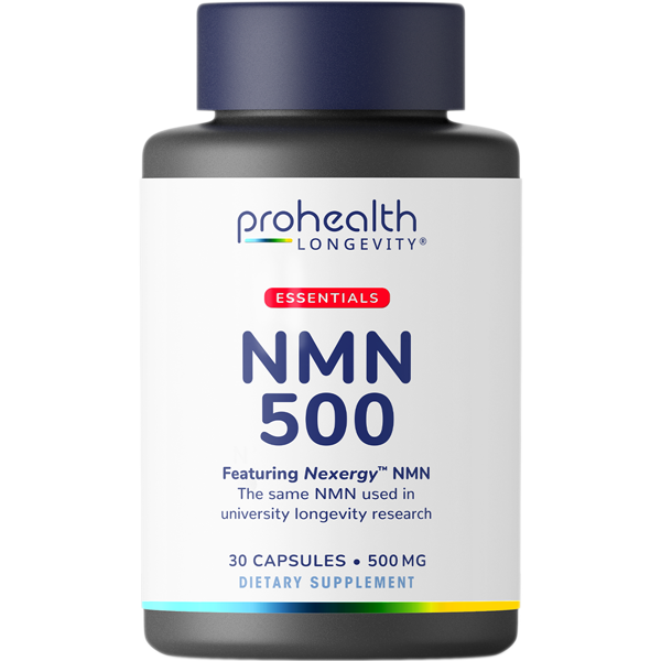 NMNサプリメント Essentials NMN 500 - Nexergy NMN - 500 mg, 30 capsules | ProHealth.com