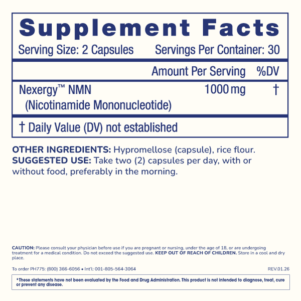 
                  
                    Essentials NMN 1000 Supplement Facts Image
                  
                