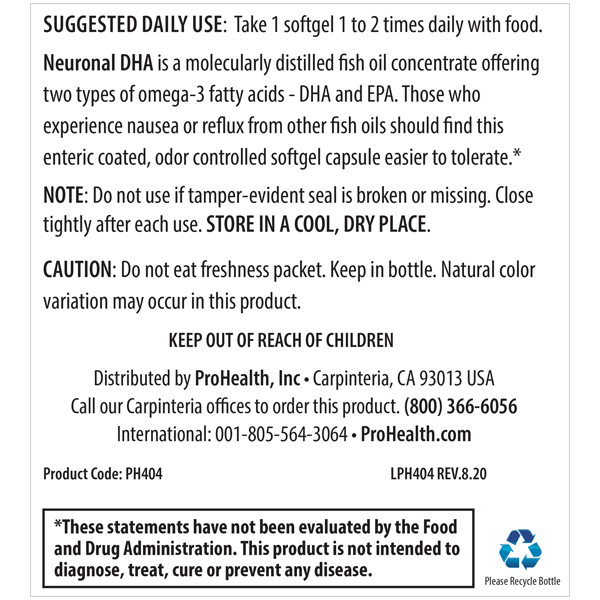 
                  
                    Neuronal DHA™ Fish Oil - 500 mg, 90 softgels
                  
                