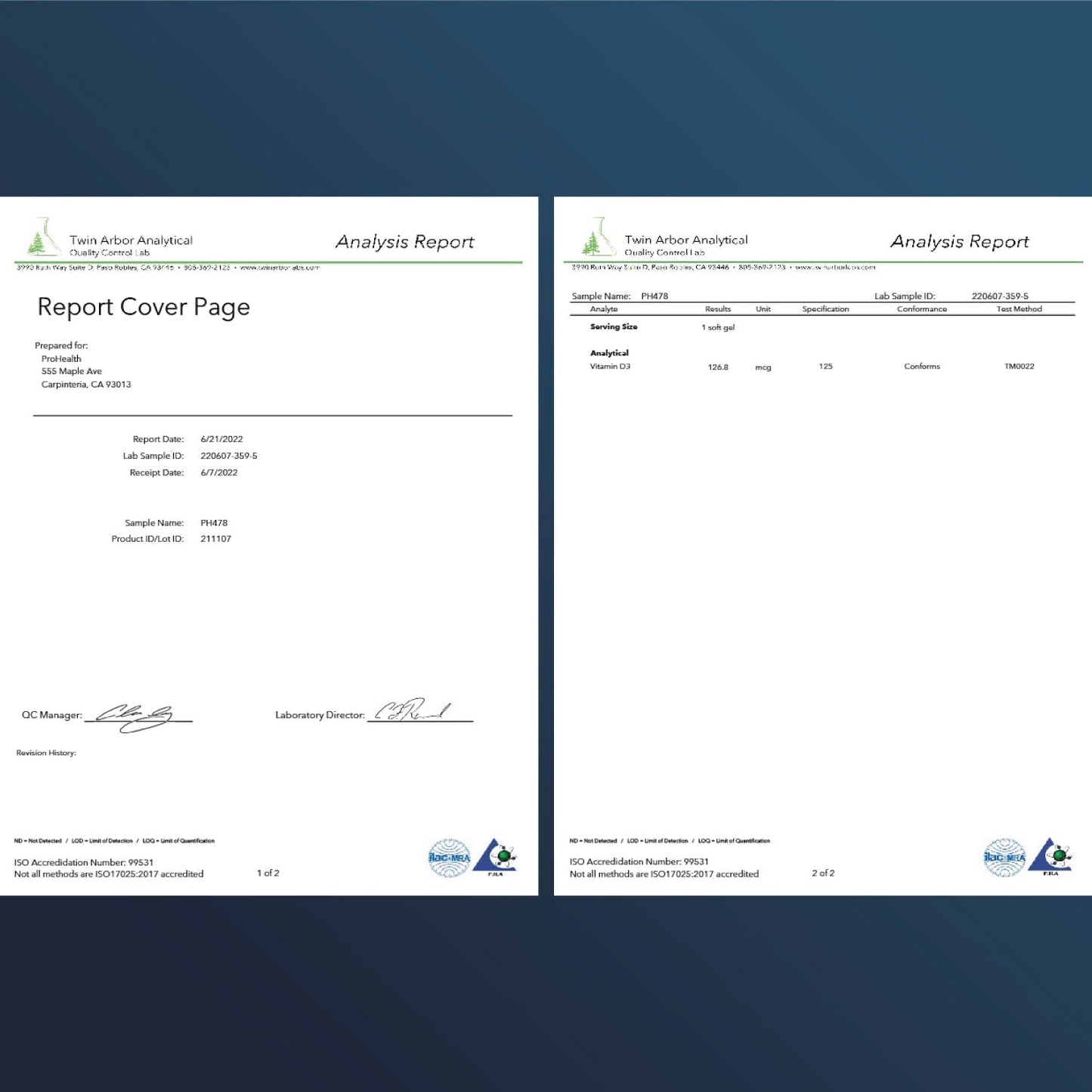 
                  
                    Vitamin D3 50,000 Certificate of Analysis
                  
                