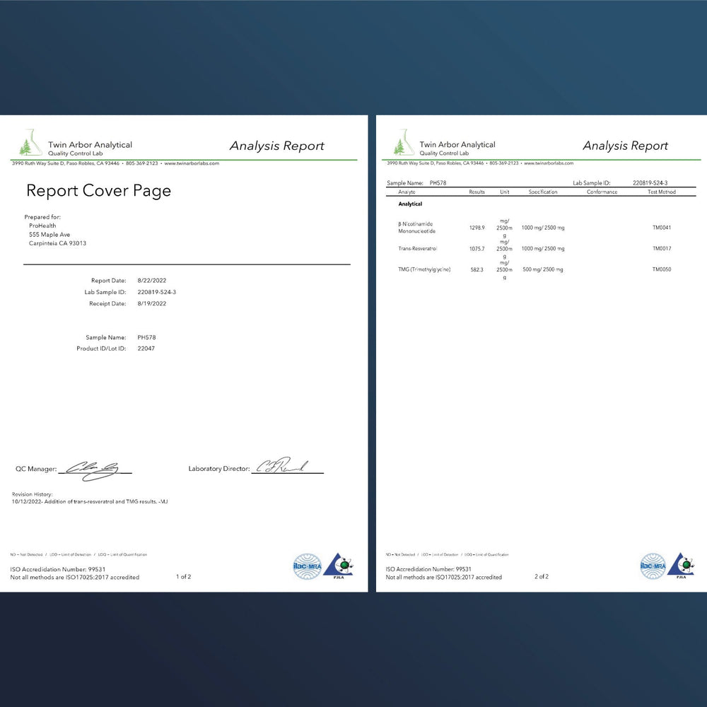 
                  
                    NMN Pro™ Complete Certificate of Analysis
                  
                