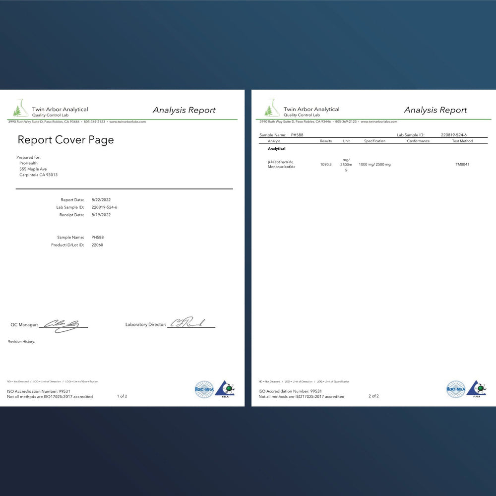 
                  
                    NMN Pro™ Complete Certificate of Analysis
                  
                