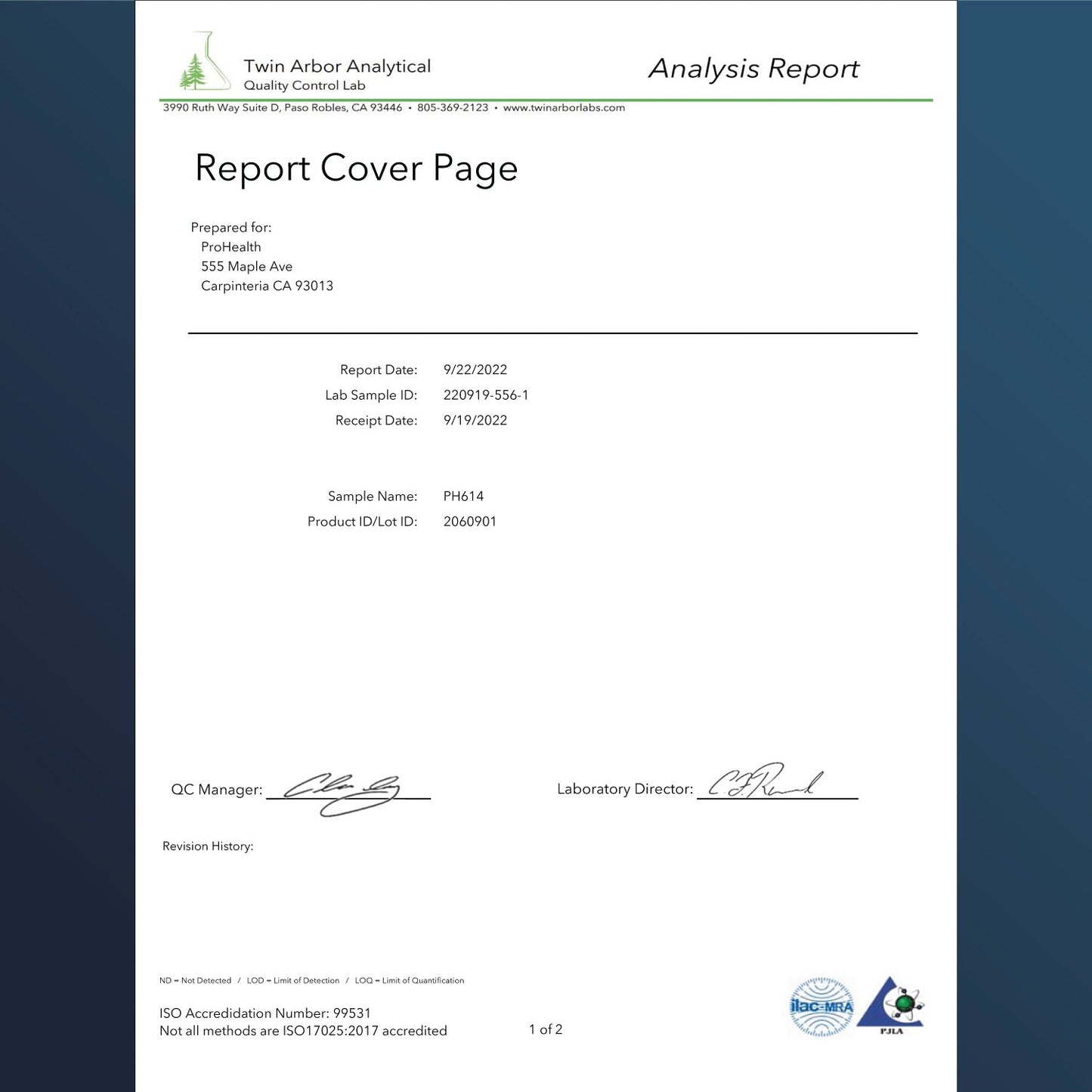 
                  
                    Certificado de análisis NMN Pro 300™
                  
                
