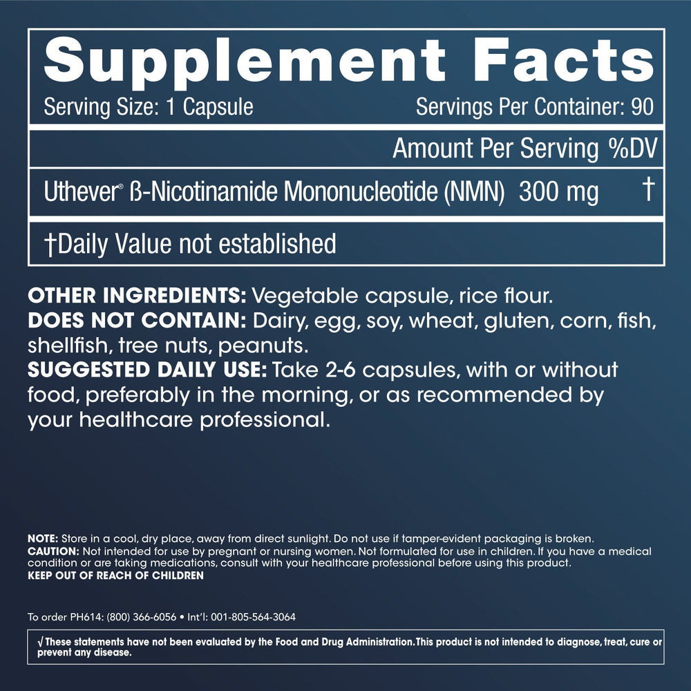 
                  
                    NMN Pro 300™ Supplement Facts and Label Information
                  
                